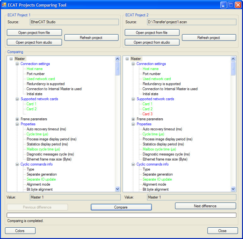 project comparison